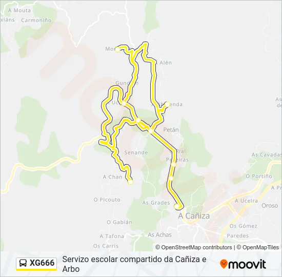 XG666 Bus Line Map