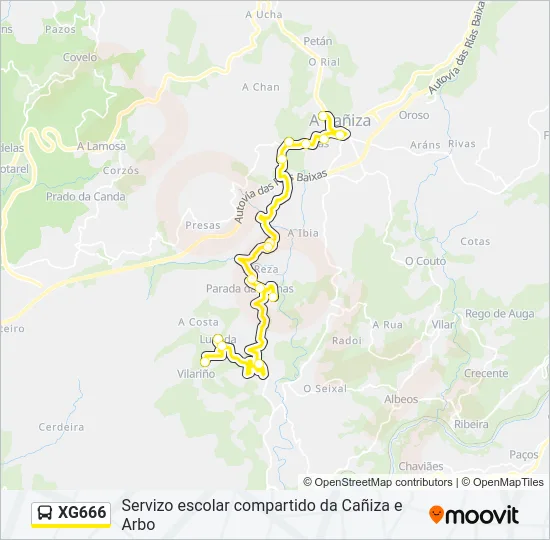 XG666 Bus Line Map