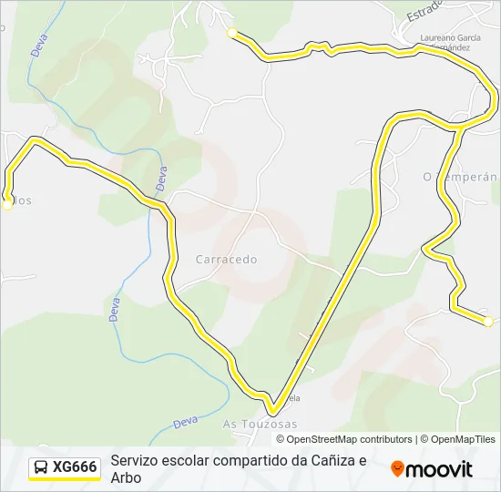 XG666 Bus Line Map