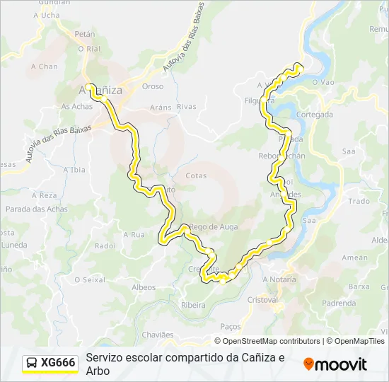 XG666 Bus Line Map