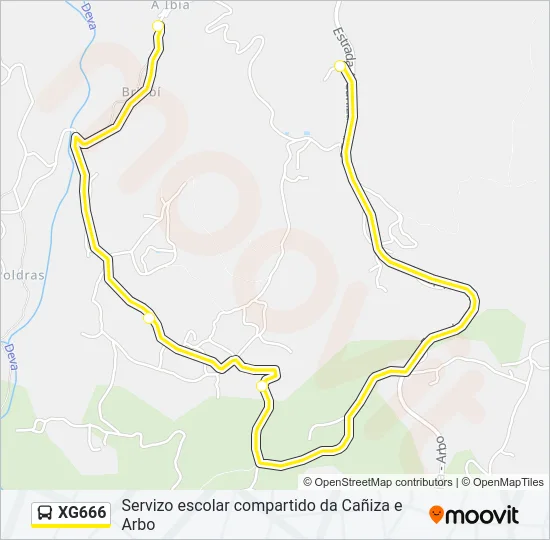XG666 Bus Line Map