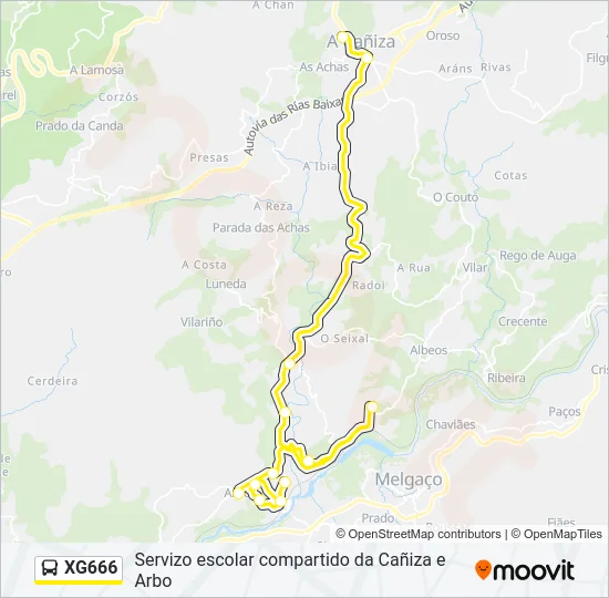 XG666 Bus Line Map