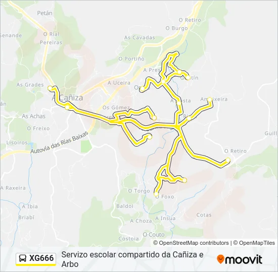 XG666 Bus Line Map