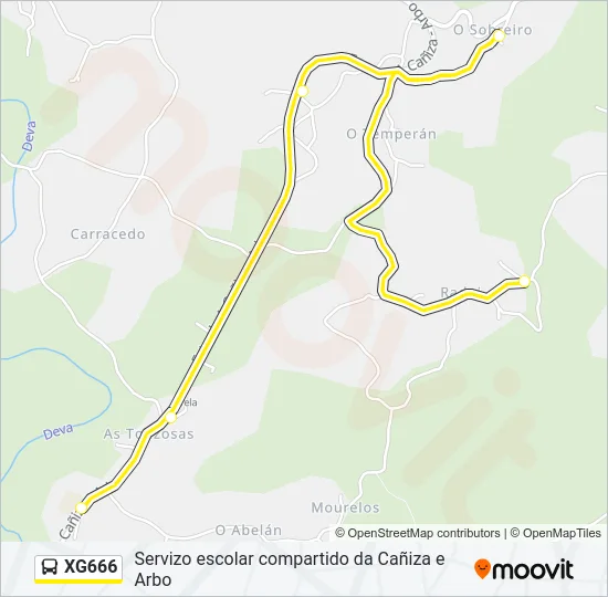 XG666 Bus Line Map