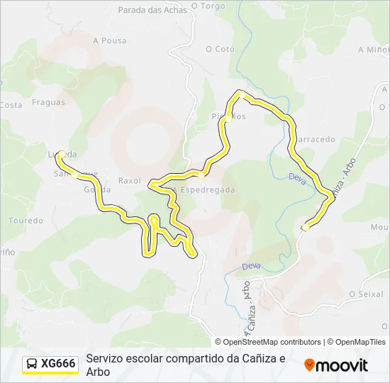 XG666 Bus Line Map