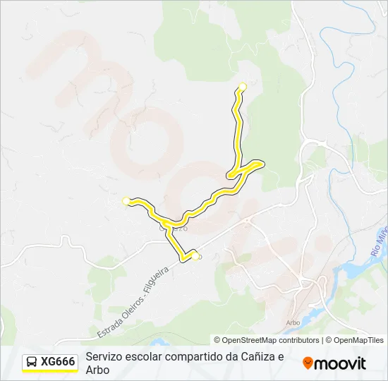 XG666 Bus Line Map