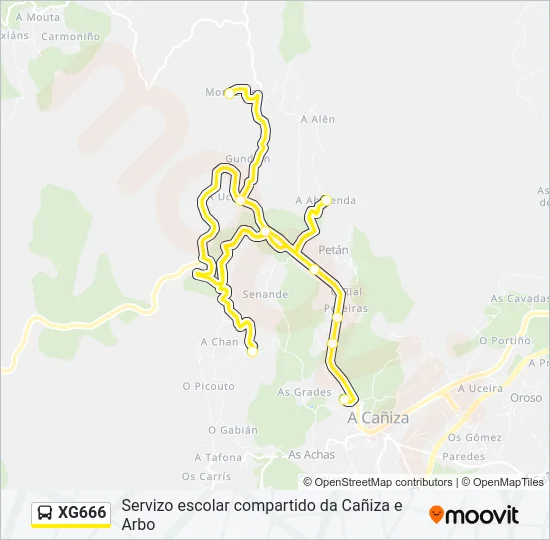 XG666 Bus Line Map