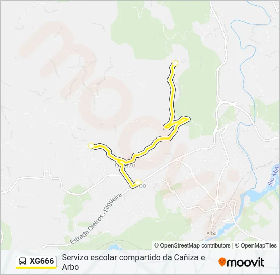 XG666 Bus Line Map