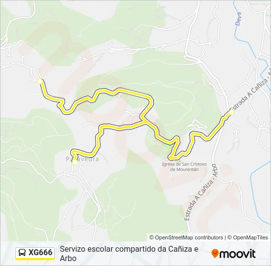 XG666 Bus Line Map