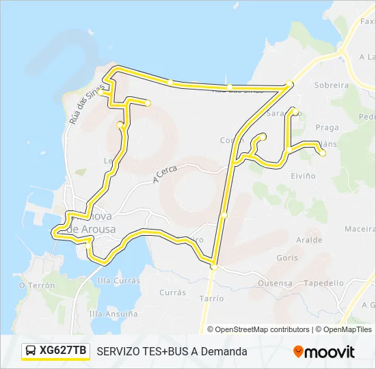 XG627TB Bus Line Map