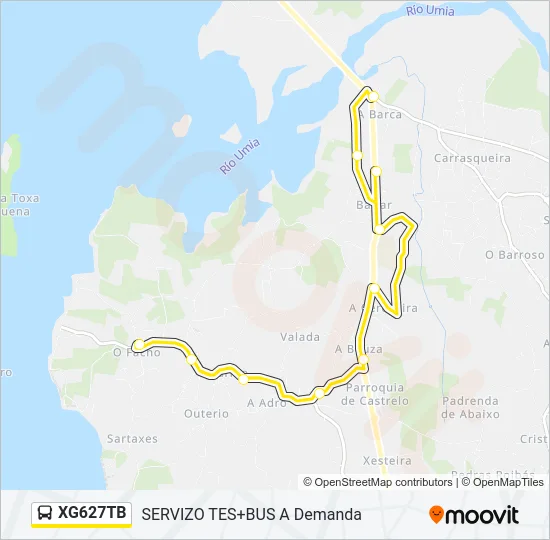 XG627TB Bus Line Map