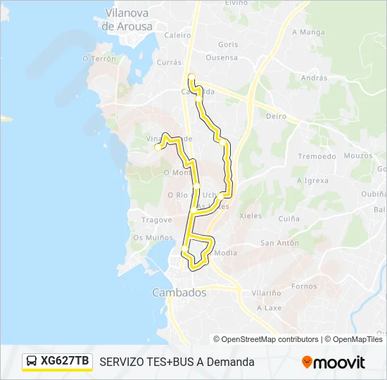 XG627TB Bus Line Map