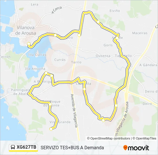 XG627TB Bus Line Map