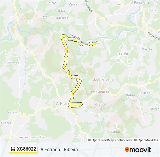 XG86022 bus Line Map