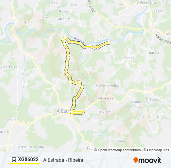 XG86022 bus Line Map