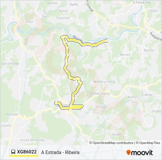XG86022 Bus Line Map