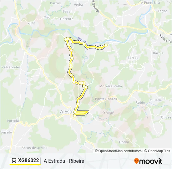 XG86022 Bus Line Map
