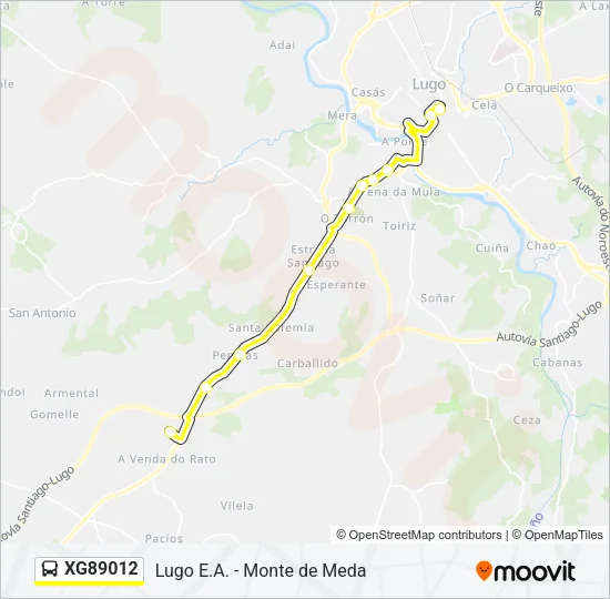 XG89012 Bus Line Map