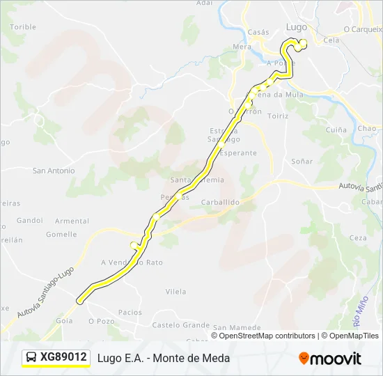 XG89012 Bus Line Map
