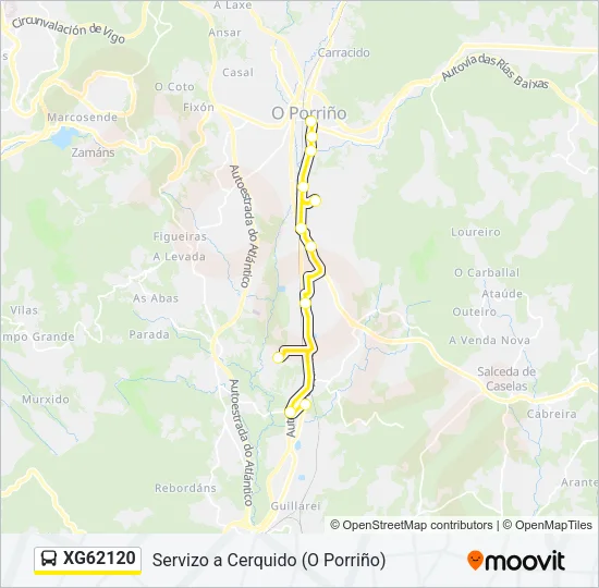 XG62120 Bus Line Map