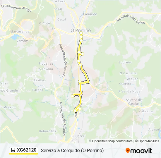 XG62120 Bus Line Map