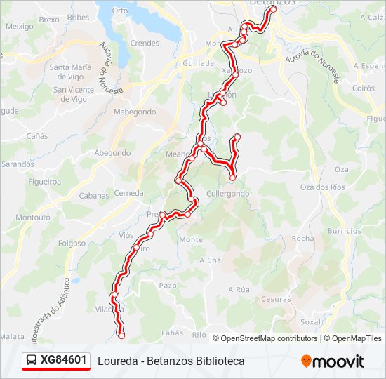 XG84601 bus Line Map