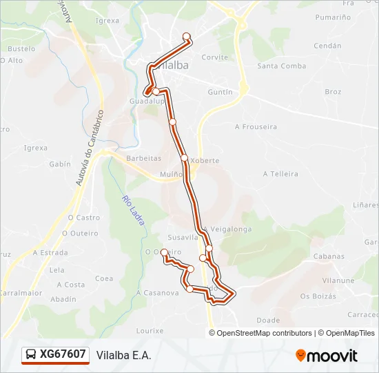 XG67607 Bus Line Map