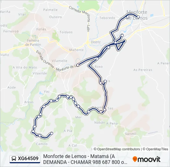 XG64509 Bus Line Map