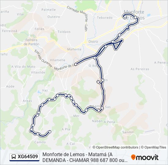 XG64509 bus Line Map