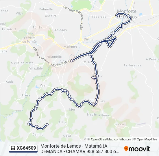 XG64509 Bus Line Map