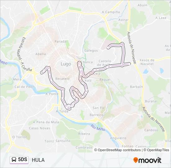 5DS Bus Line Map