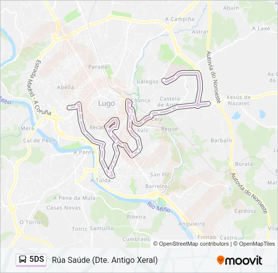 5DS Bus Line Map
