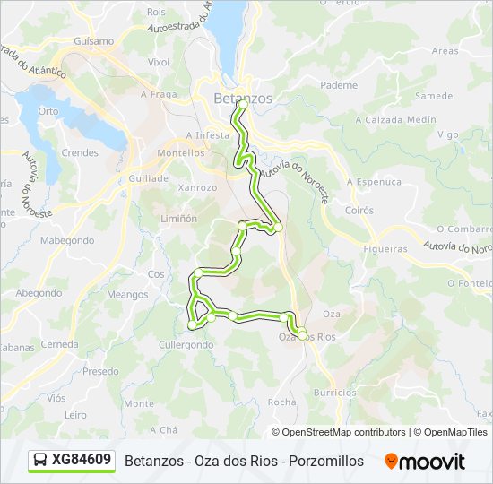 XG84609 bus Mapa de línia