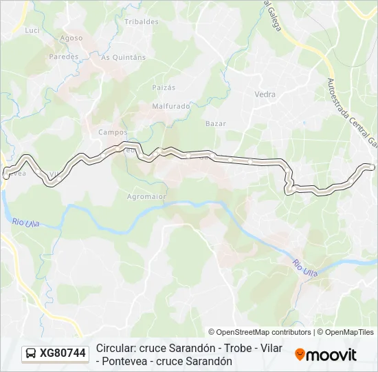 XG80744 Bus Line Map