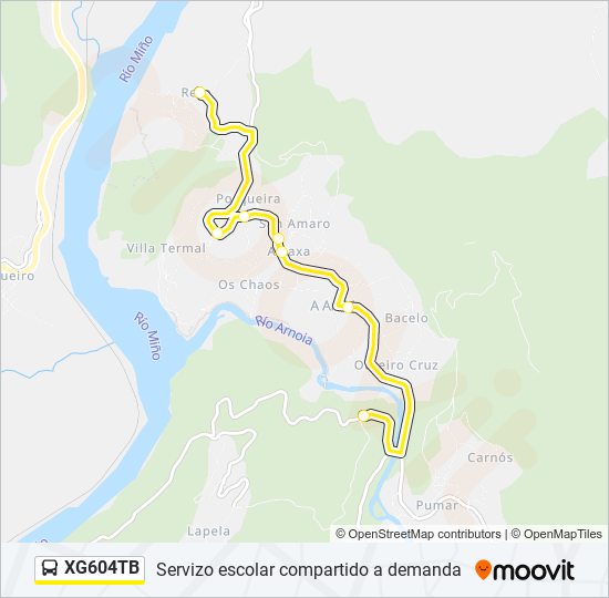 Mapa de XG604TB de autobús