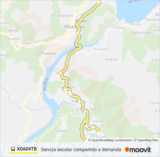 XG604TB bus Line Map