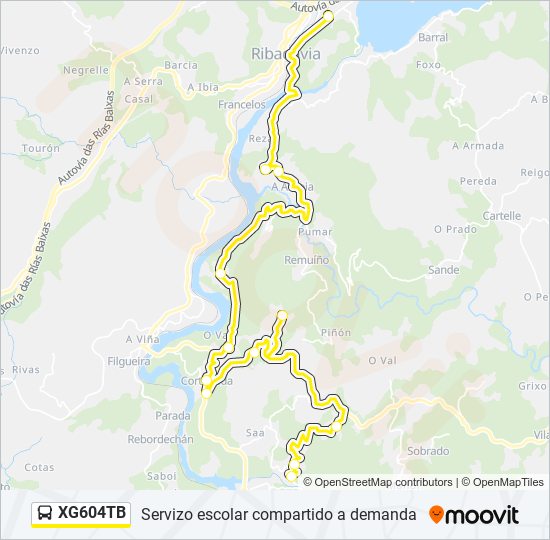 XG604TB bus Line Map