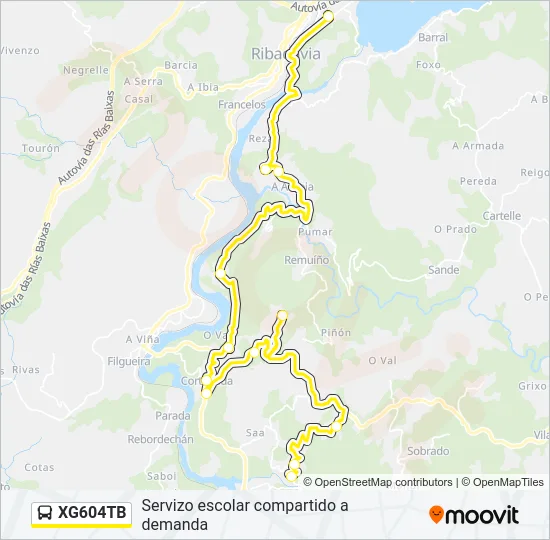 XG604TB Bus Line Map