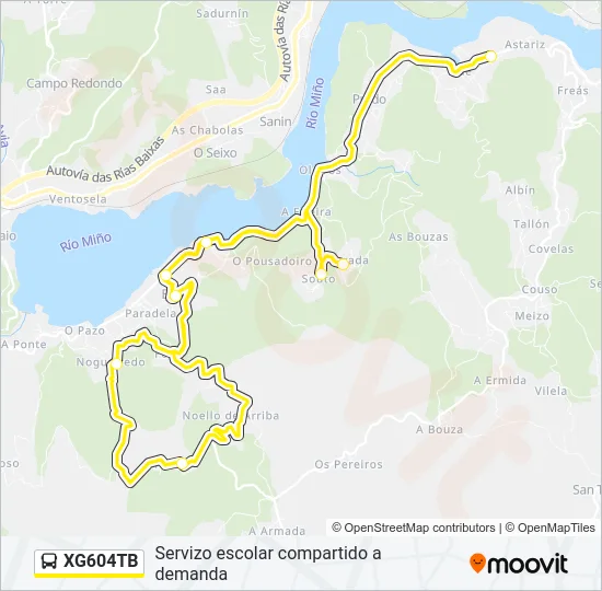 XG604TB Bus Line Map