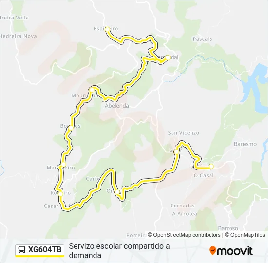 XG604TB Bus Line Map