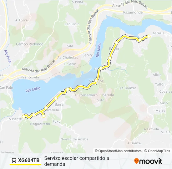 XG604TB Bus Line Map