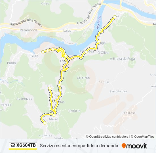 XG604TB bus Line Map