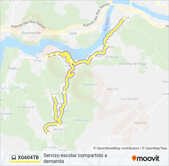 XG604TB Bus Line Map