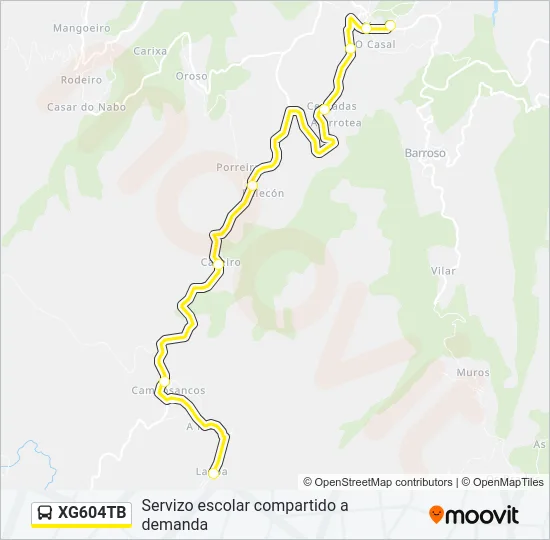 XG604TB Bus Line Map