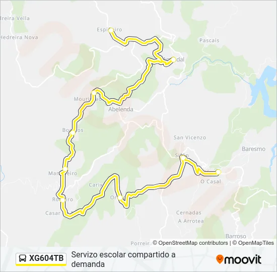XG604TB Bus Line Map