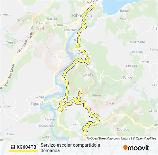 XG604TB Bus Line Map
