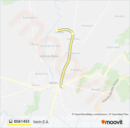 XG61453 Bus Line Map