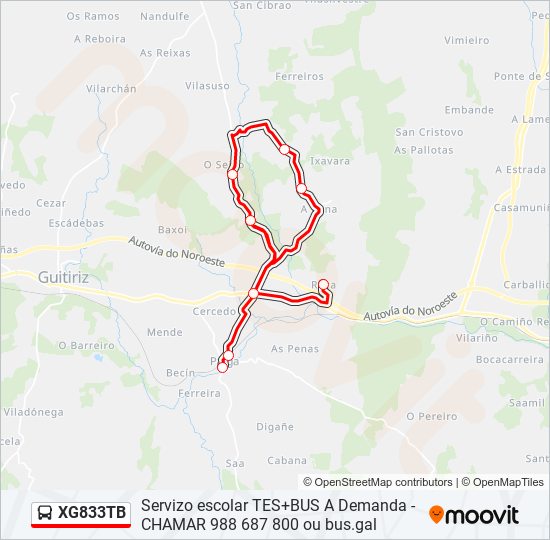 XG833TB bus Line Map