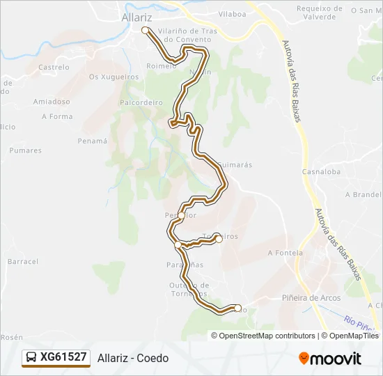 XG61527 Bus Line Map
