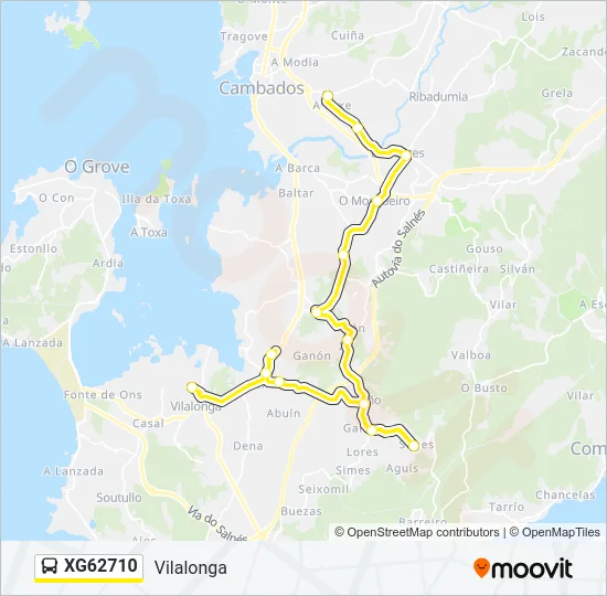 XG62710 Bus Line Map